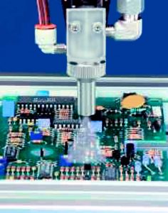 Dispensing of coating onto PCB