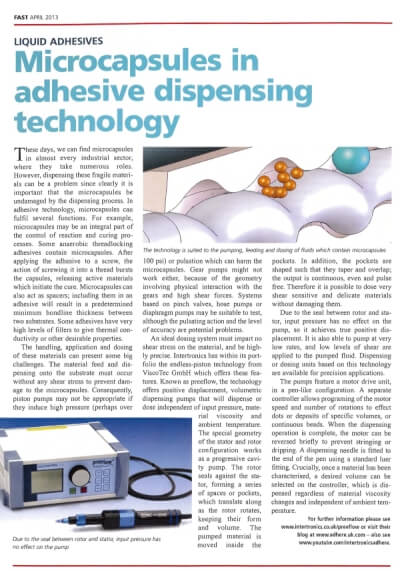 Dispensing of adhesives containing microcapsules