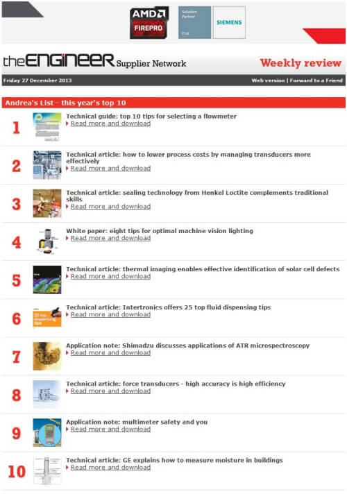 Read our top rated article on The Engineer’s 2013 list