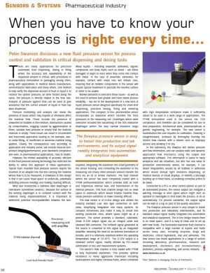 Industrial Technology flowplus article March 2014