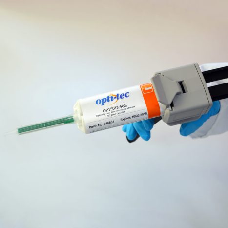 Opti-tec 5013 Optically Clear, Fast Cure Epoxy Adhesive for Glass and Glass/Metal Bonding