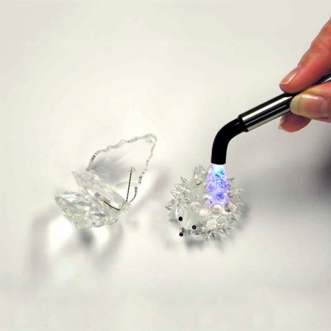 Crystal Bonding with Dymax UV Glass Bonding adhesive