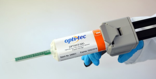 Water white optically clear epoxy adhesive