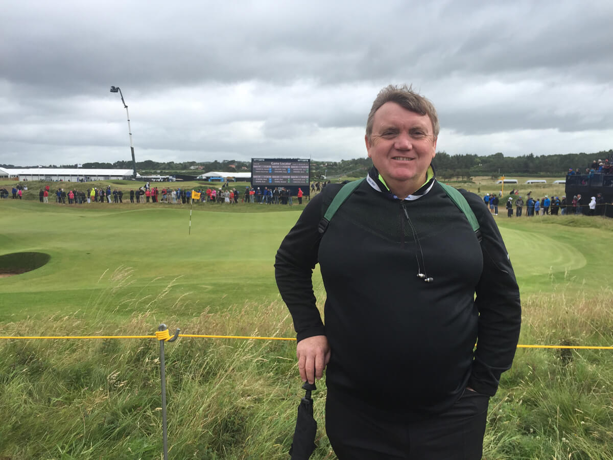 Paul on the 5th green at The-Open, Royal Troon