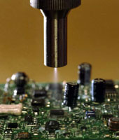 Dymax UV Cure Conformal Coating spray application