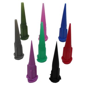 Tapered "smooth flow" dispensing tips