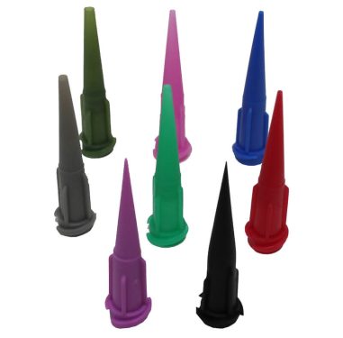 Tapered "smooth flow" dispensing tips