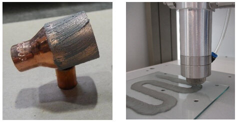 preeflow® eco-SPRAY dispenses abrasive solder paste