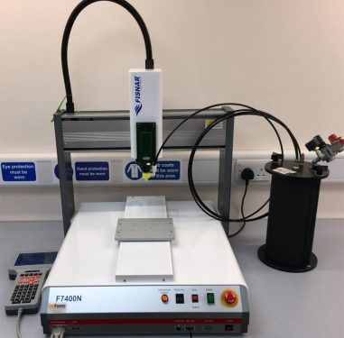Pressure pot feeding to VD510 valve on robot