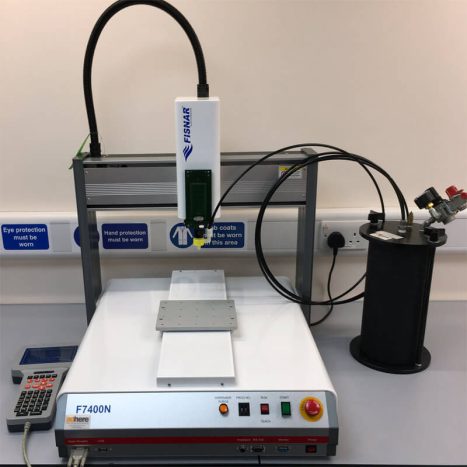 Pressure pot feeding to VD510 valve on robot