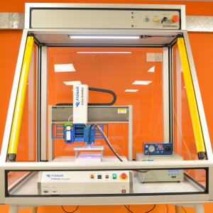 archytas series benchtop robotic enclosure combining dispensing and curing