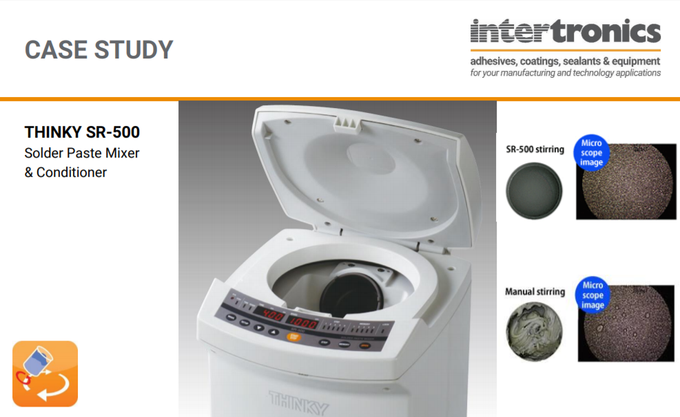 Case Study: THINKY SR-500 solder paste conditioner front page