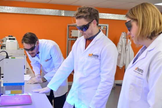 UV curing demonstration in our Technical Centre