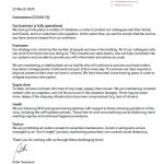 A letter to you about COVID-19 and us