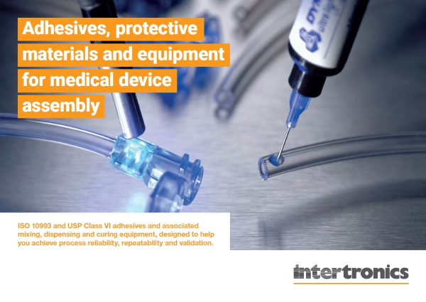 Adhesives, protective materials and equipment for medical device assembly