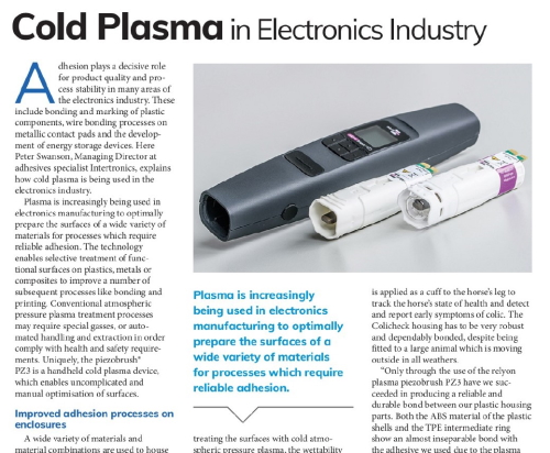 Article: Cold plasma in electronics industry