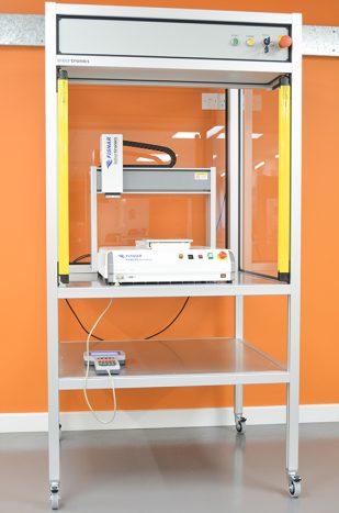Free standing robot enclosure with F4403N