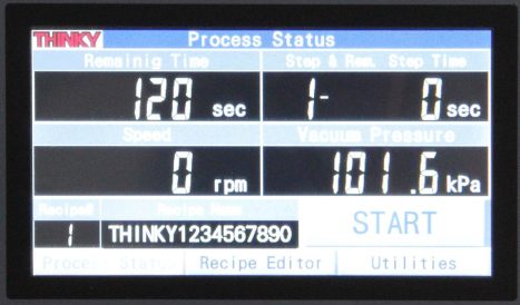 Thinky mixer touch screen panel