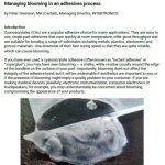 Managing blooming in an adhesives process