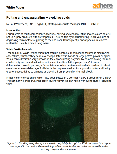 White Paper: Potting and encapsulating – avoiding voids