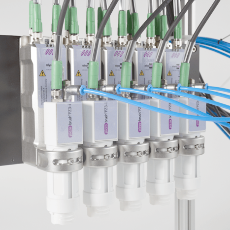 piezobrush PZ3-i multiple mounted