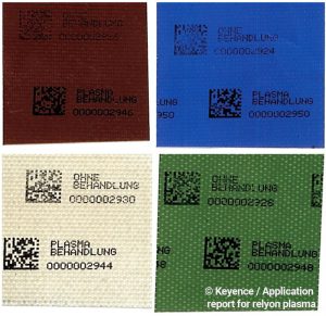 PTFE Dot Matrix Fabric Marking - PZ3-i plasma treatment