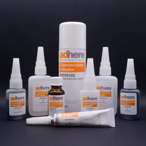 adhere Cyanoacrylate Adhesive for Professionals full range