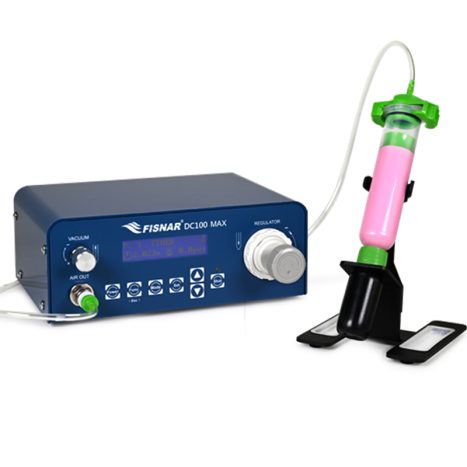 DC100 MAX Dispensing Controller and prefilled syringe