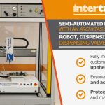 Semi-automated bulk dispensing with an archytas series enclosure: Robot, dispensing controller, dispensing valve and pressure pot