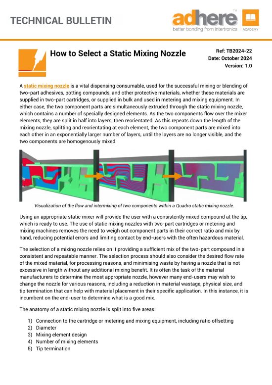 How to Select a Static Mixing Nozzle